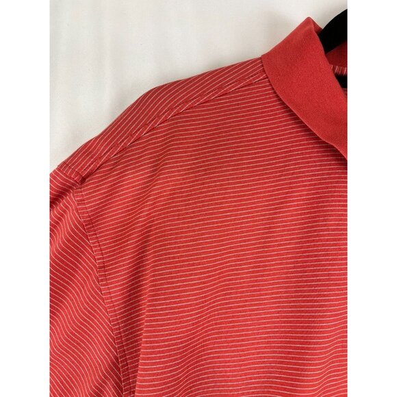 Peter Millar Striped Orange Shirt Men's Size XL Golf Polo - Picture 4 of 12